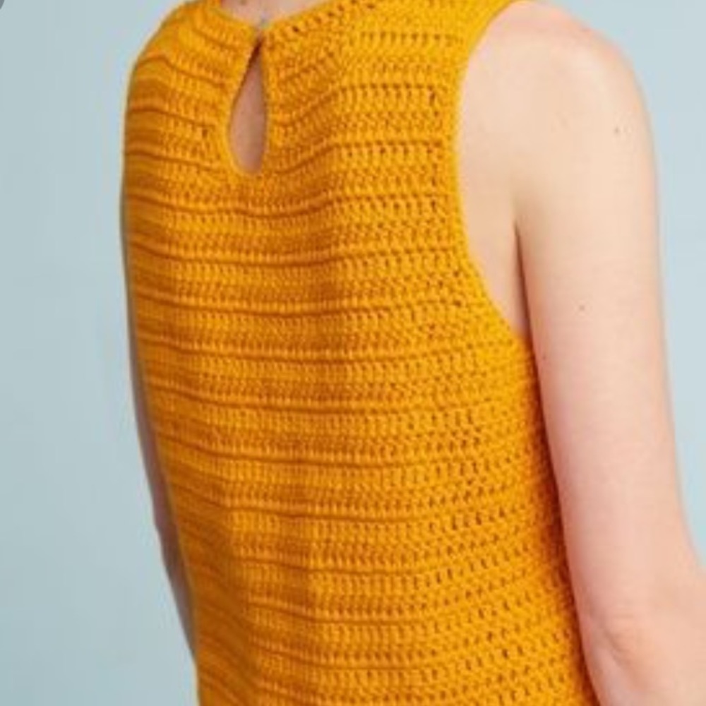 Anthropologie | Mustard Yellow Cropped Sweater